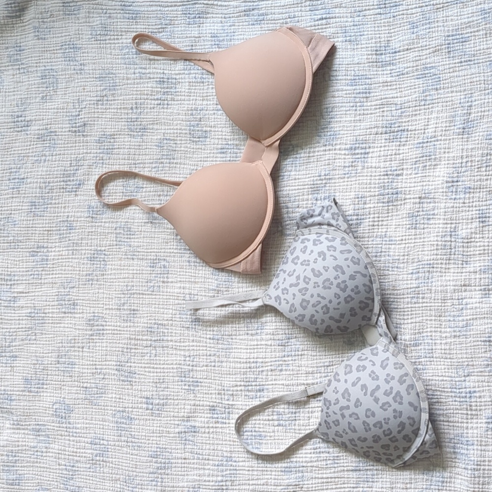 Pepper Bra Bundle Lift Up Bra Slate Leo Siena Rose 36A Pushup Push Up